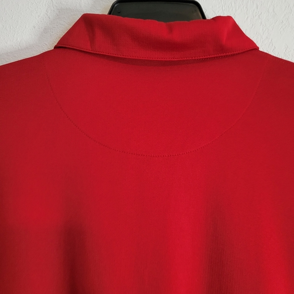 Red W/ Black Stripes Mens PGA Tour Short Sleeve Golf Polo Shirt size XL - Picture 9 of 11